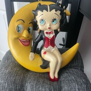 Vintage Betty Boop on Moon Hanging figurine